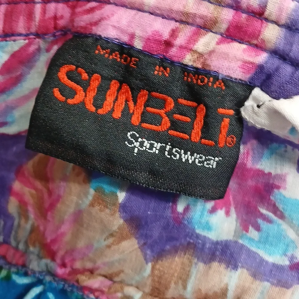 Vintage Sunbelt Sportswear Drawstring Floral Patterned Skirt / One Size